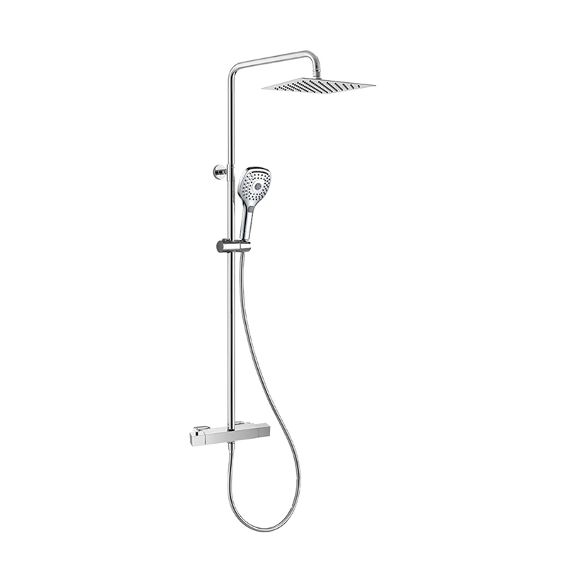 Wall mounted Brass multi Function Shower Column Combo with thermostatic mixer for Bathroom