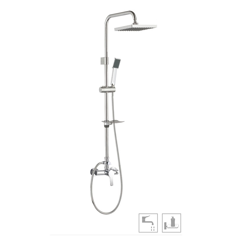 HL-3303 Wall mounted stainless steel multi Function Shower Column Set including two shower and mixer for Bathroom Featured Image